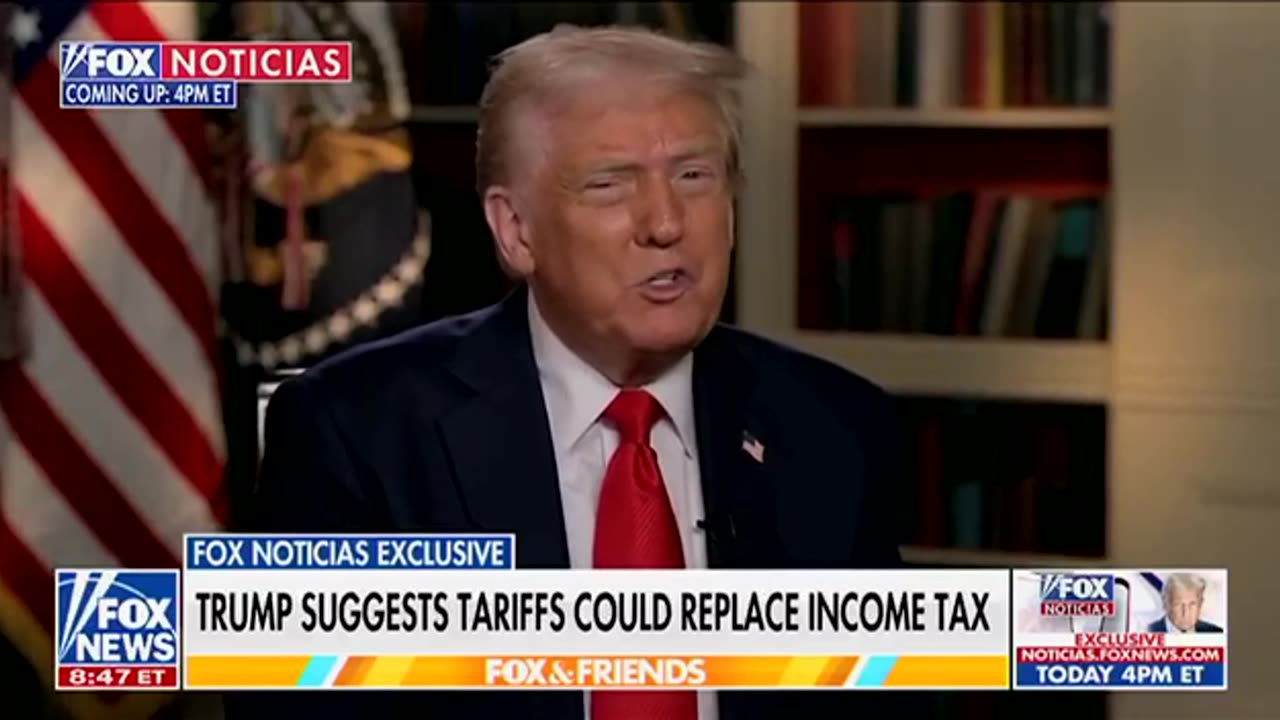 President Trump says Tariffs could replace the Income Tax