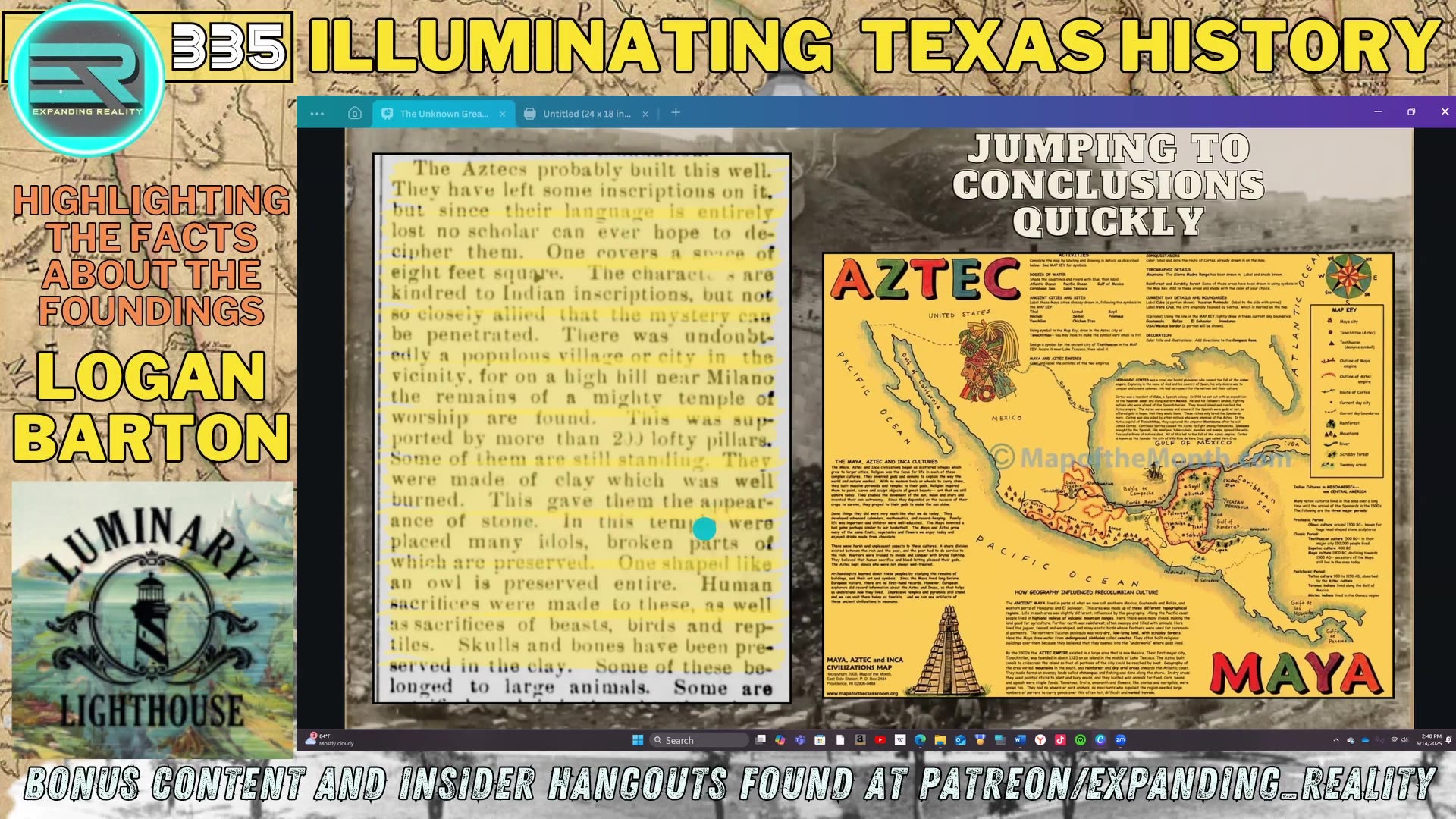 335 | Logan Barton | Illuminating Texas History | Highlighting the facts about the foundings.
