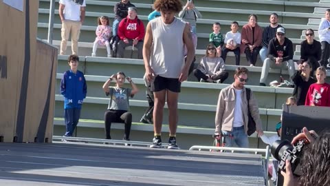 Athlete Hits Face on Double Back Flip