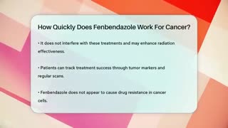 How Quickly Does Fenben Work For Cancer