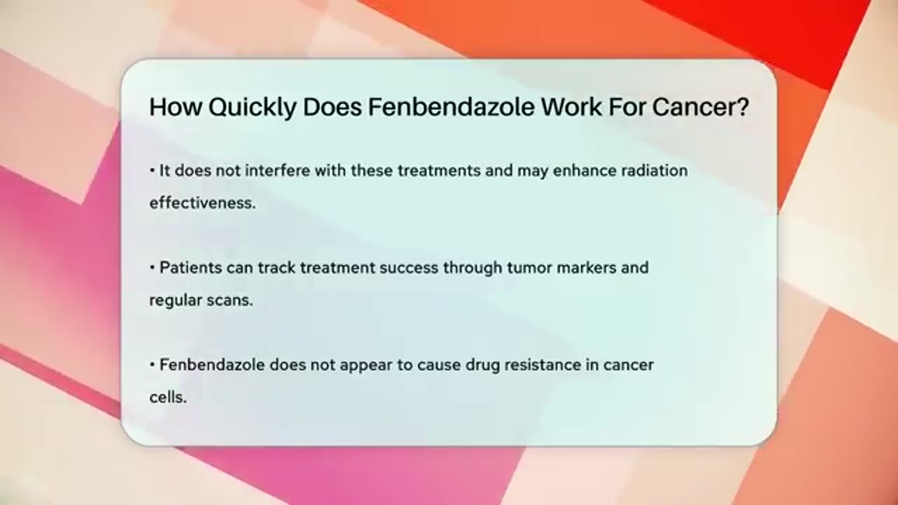 How Quickly Does Fenben Work For Cancer