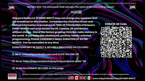 Contemporary Christian Music - Shipyard Radio LLC - POWER WRXT