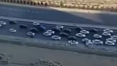 People flee Tehran, Capital of Iran.
