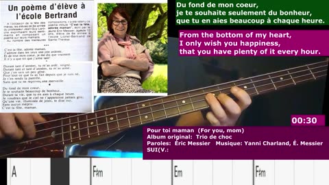 (Lyrics transl) Eric Messier: "Pour toi maman" (For you mom) _ Chords real-time