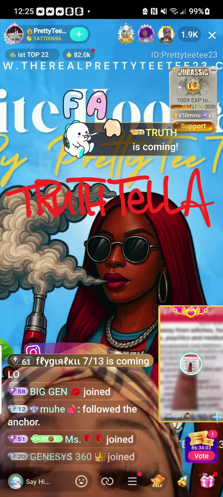 PRETTY TEETEE WAKES UP GOING IN