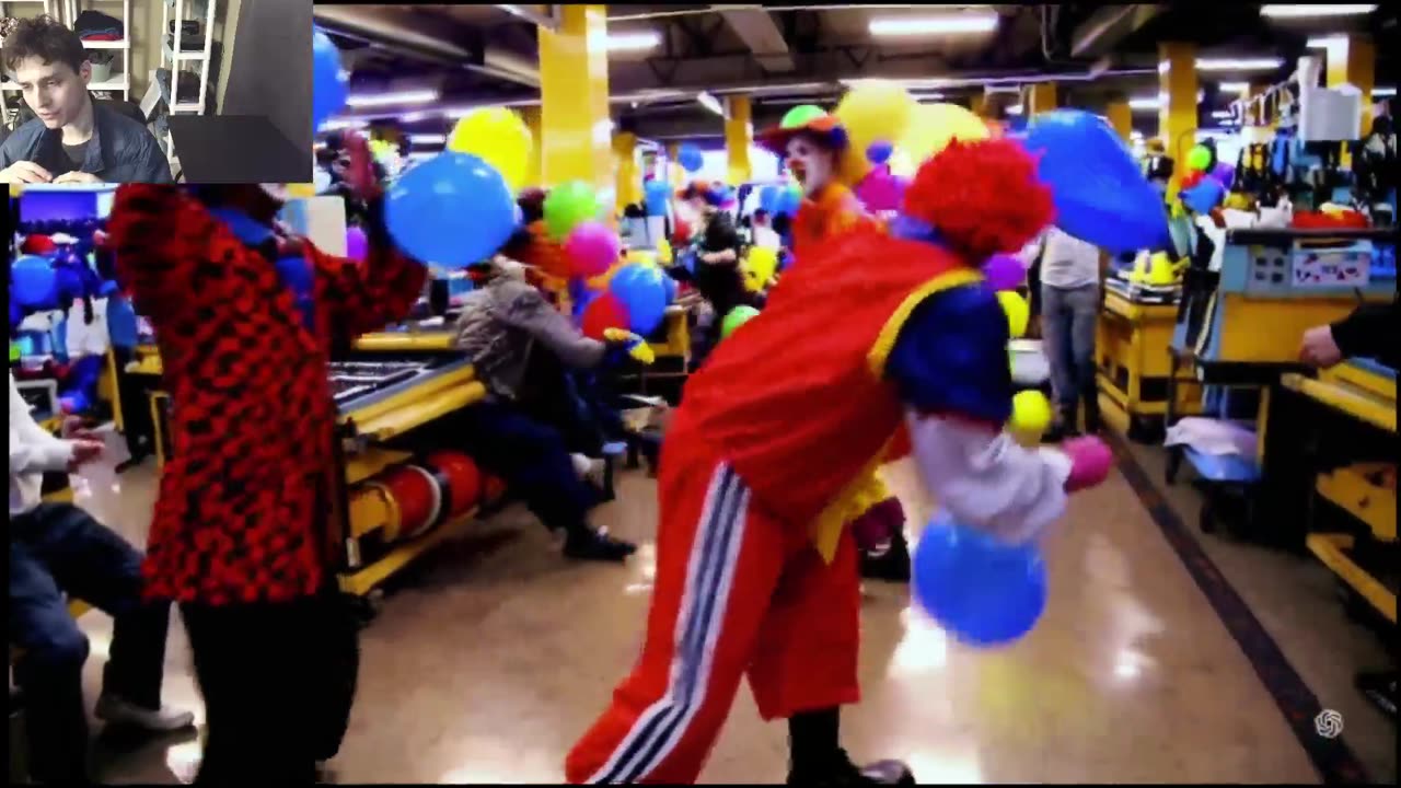 Outtake #3,008 Of The Clowns Roam Around A Factory Fake Funny Parody Video