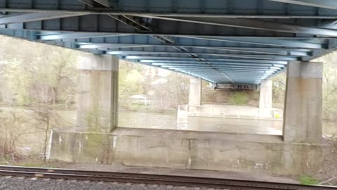 Under the eastvill bridge in BeaverFalls Pennsylvania