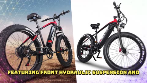 TIFGALOP ES28 Electric Bike 1000W Motor 48V 18AH Battery 26'' Fat Tire Off Road Electric Bike