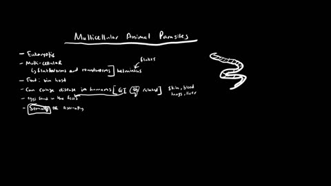 A Quick Overview of Multicellular Animal Parasites