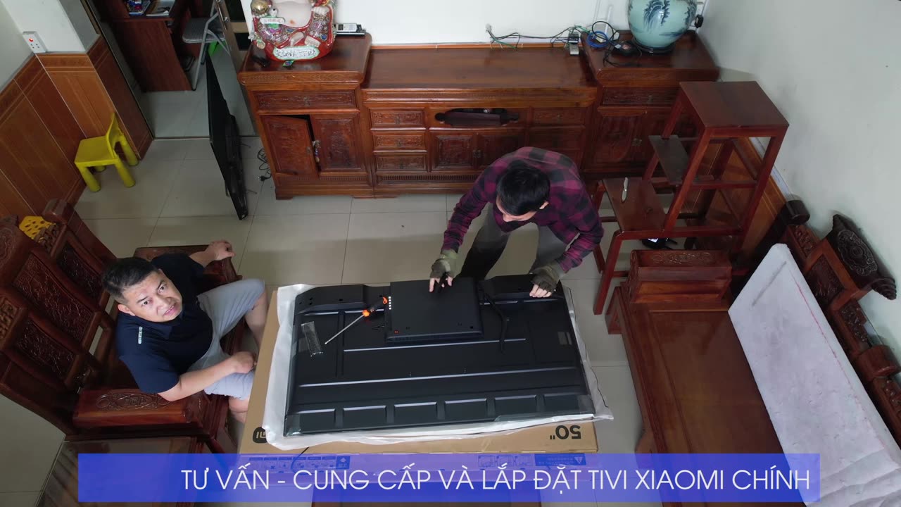Lắp tivi xiaomi A 55 inches tại phố Phi Liệt, phường Lại Xuân