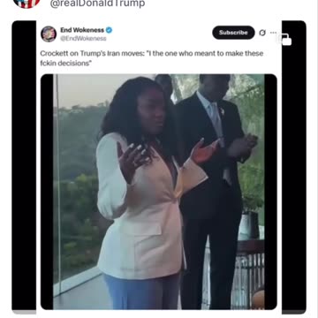 President Trump Truth Post: Clip of Delusional DEI (?) Thug Jasmine Crockett