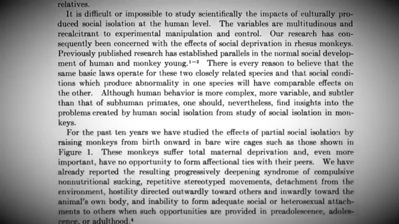 The Dark Side of Science： The Horror of the Pit of Despair Isolation Experiment 1970
