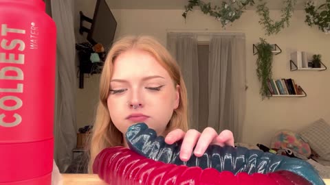 ASMR GUMMY WORM Fitting in My Mouth Making it as wet as possible
