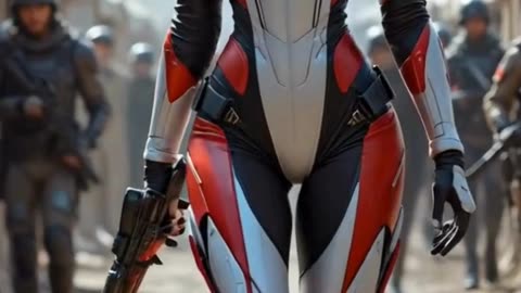 Soldier in their robotic costumes