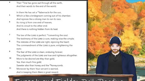 Forest and Fields Daily reading: Psalm 19