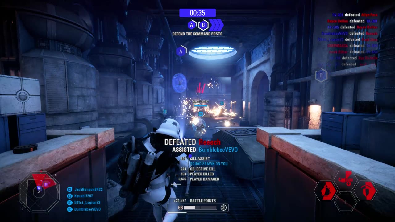 SWBF2 2017: Coop Mission Jabba Palace Galactic Empire (No Deaths) Gameplay