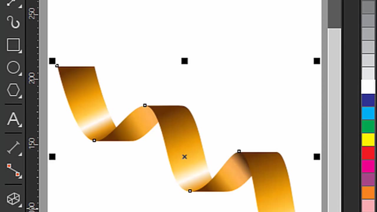 How to draw a ribbon in coreldraw