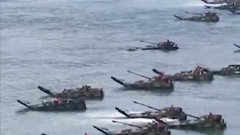 The Chinese military in naval crossing training