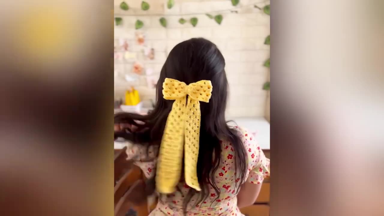 long tail crochet bow