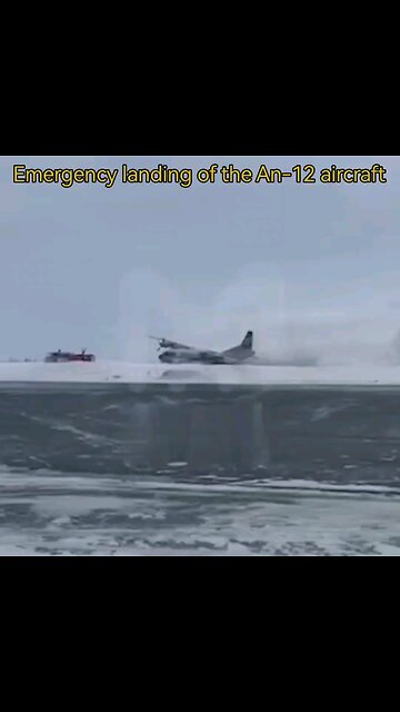The epic moment of the emergency landing of the An-12 aircraft at the Novy Urengoy airport.