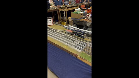 Reading T1 Pulling Freight Train