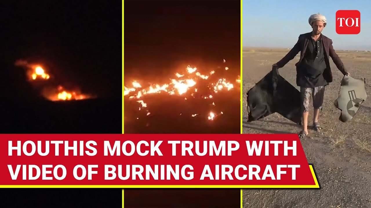 Chilling Houthi Video Shows Moment 16th U.S. MQ-9 Reaper Was Shot Mid-Air, BURNT To Ashes
