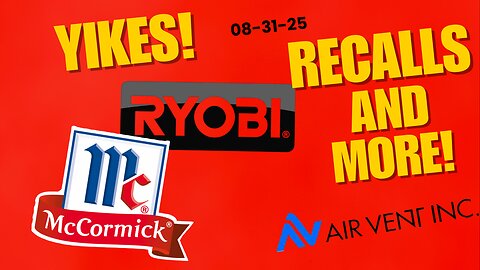 McCormack, Air Vent, RYOBI recall 08-31-25-pp