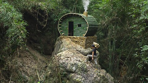 🏕️ I Spent 15 Days Building a Handmade Survival Shelter, Hunting, Gathering & Cooking 🌲🔥