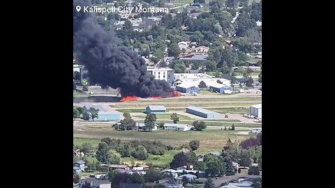 Dramatic Plane Crash and Fire at Kalispell City Airport, Montana