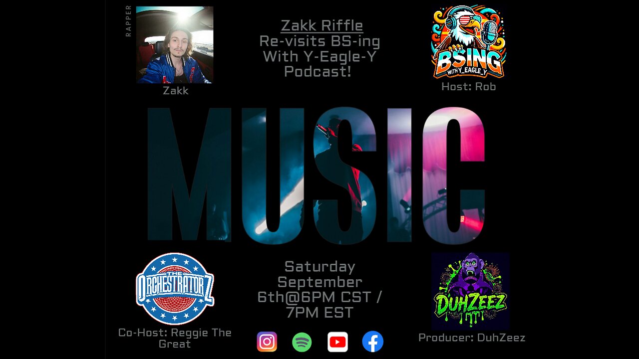 BS-ing With Y-Eagle-Y Podcast Ep.33 | Zakk Riffle Returns: Hip-Hop, Soul & Riffs 🔥🎸