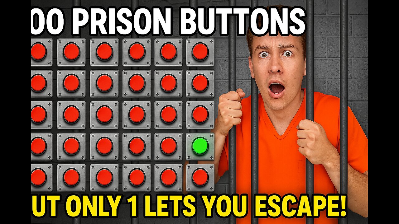 100 PRISON Buttons… But Only ONE Lets You ESCAPE! 🔒🚨