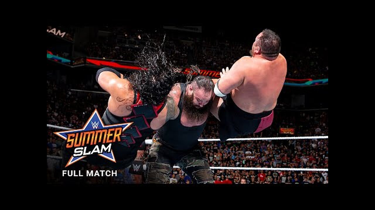 FULL MATCH Lesnar vs. Reigns vs. Joe vs. Strowman - Universal Title Match SummerSlam 2017
