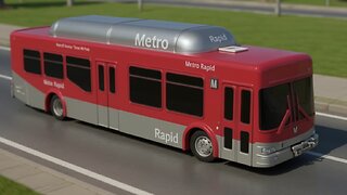 Nabi LA Metro Los Angeles Metro Rapid Bus (Red) 1/50 Scale - Iconic Replicas-Collector's Corner Mode