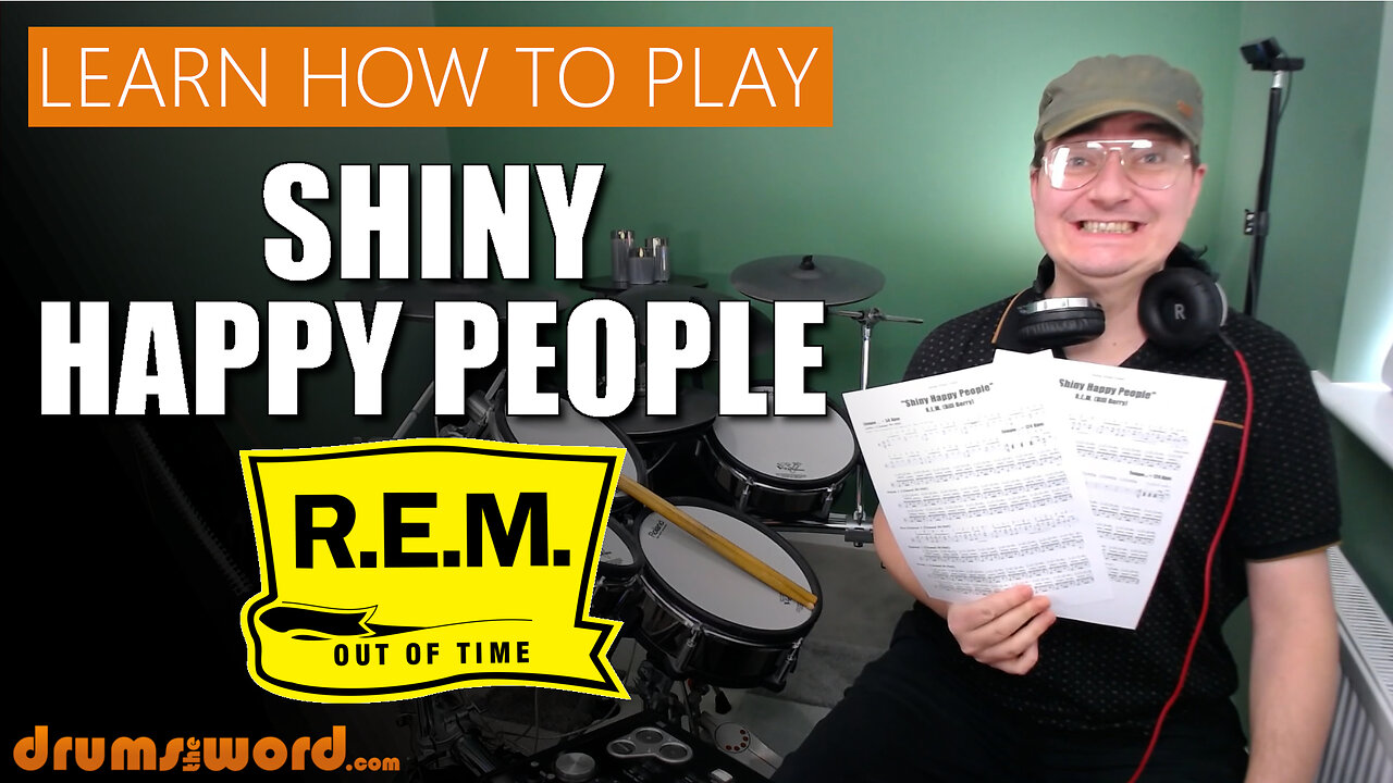 ★ Shiny Happy People (R.E.M.) ★ Drum Lesson PREVIEW | How To Play Song (Bill Berry)