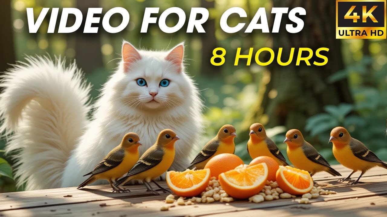 Video for Cats to Watch Bird – Colorful Birds Flying, Feeding, and Hopping - CatTV Central