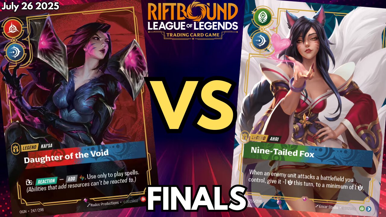Riftbound TCG: Ahri VS Kai'sa | Riftbound Weekly Tournament Finals