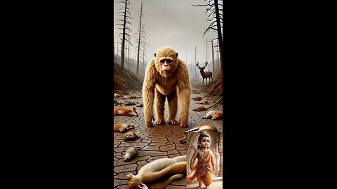 The monkey digging drain and save the life of animals 💪