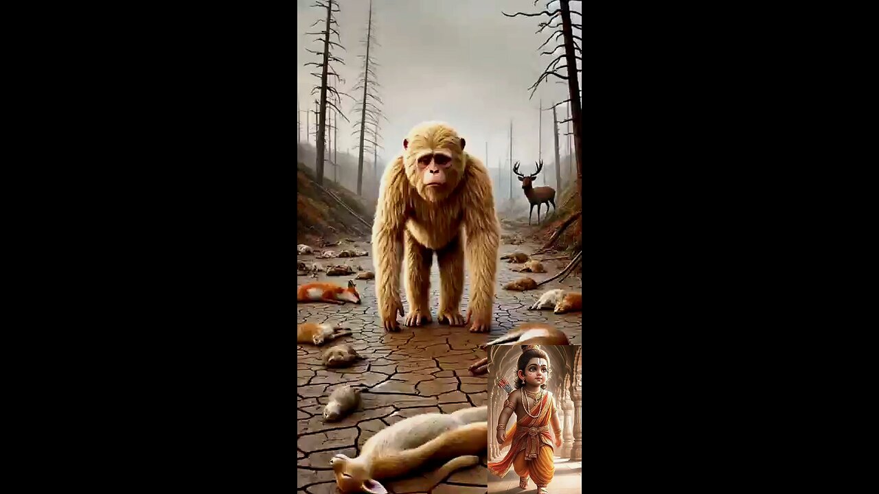 The monkey digging drain and save the life of animals 💪