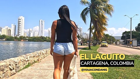 THE LAKE CARTAGENA Colombia | WALKING EL LAGUITO Neighborhood in Cartagena | ViajaConDanis