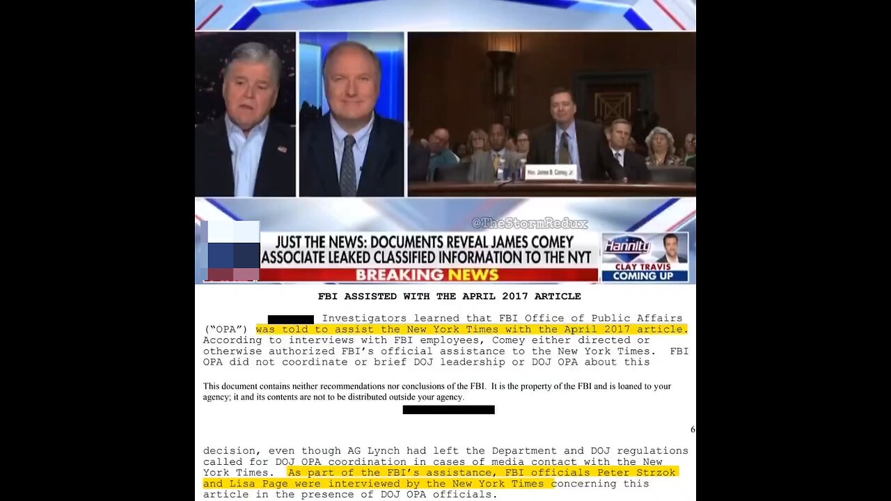 🚨 WOW! James Comey has just been exposed for ORDERING the FBI to leak classified