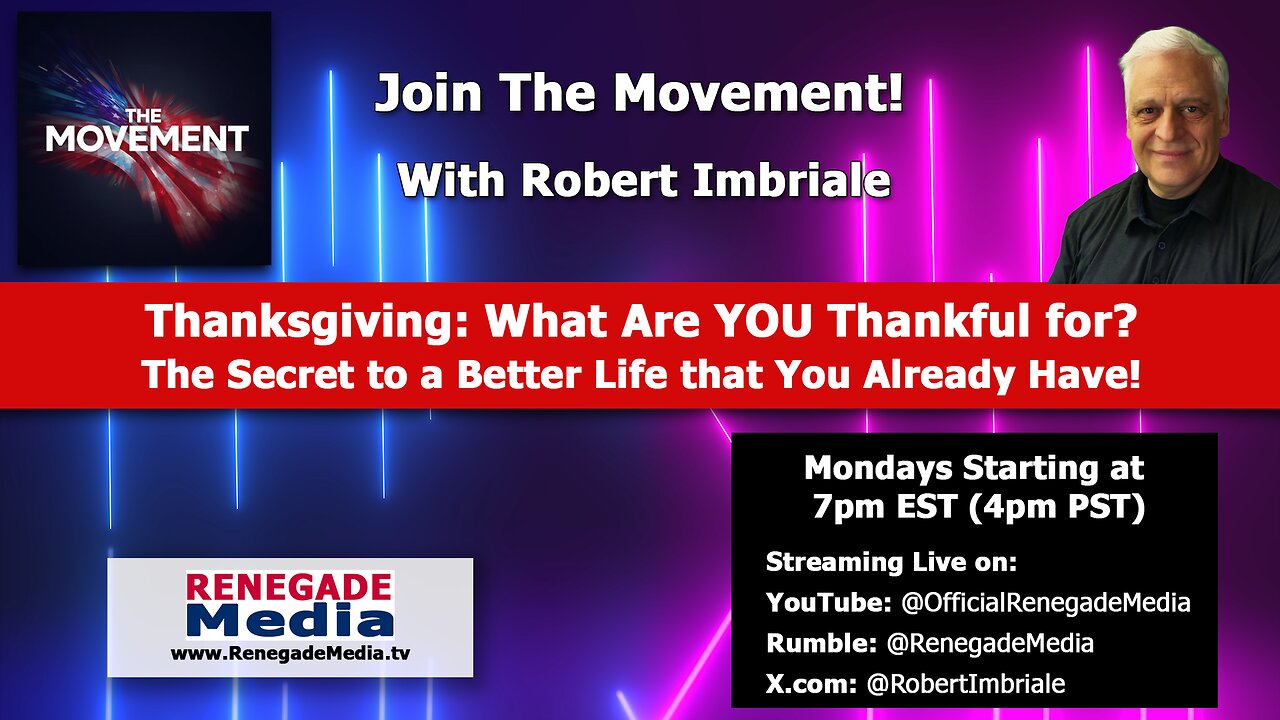 Thanksgiving Week Special! The REAL Power of this Holiday!