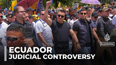 Ecuador’s President Noboa leads rally against Constitutional Court over security laws