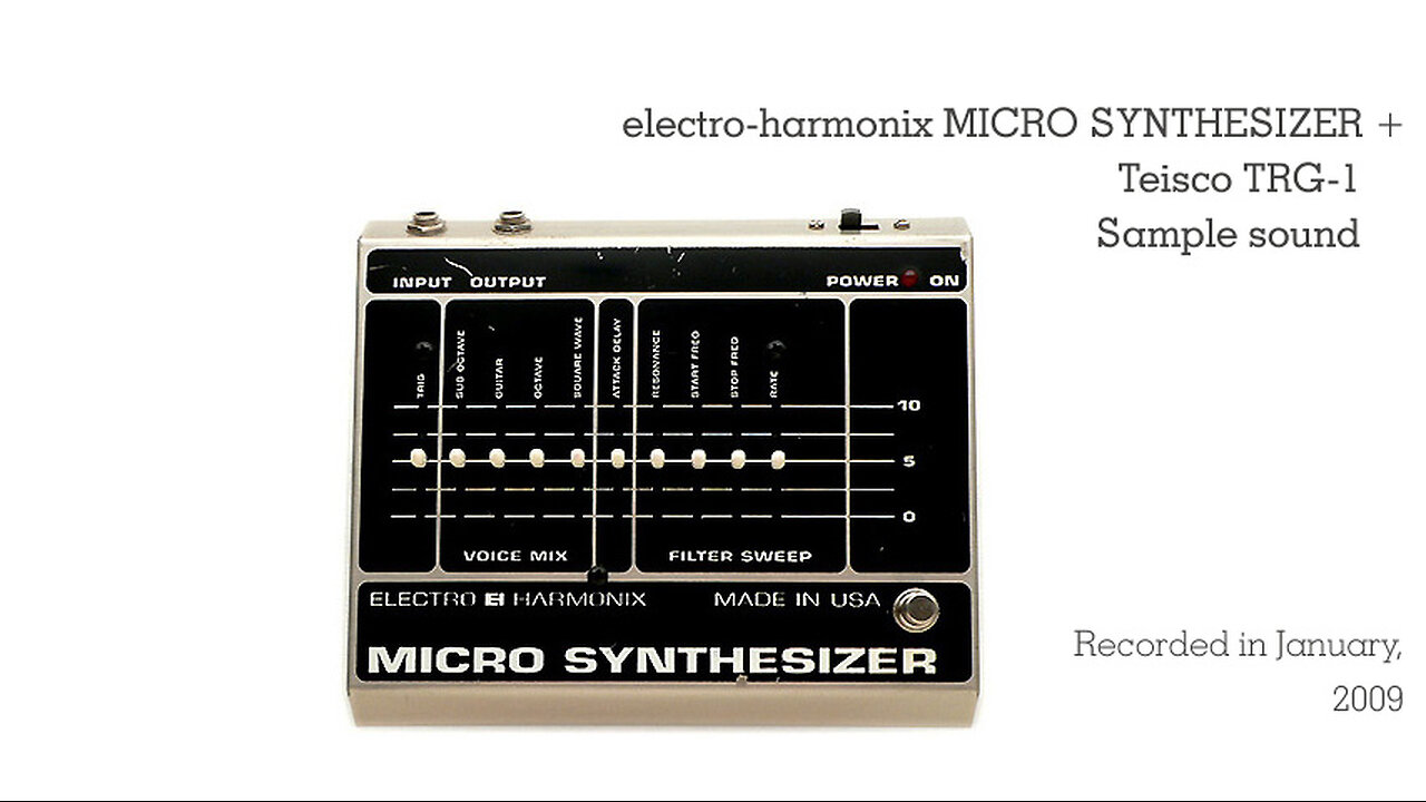electro-harmonix MICRO SYNTHESIZER + Teisco TRG-1 Sample sound