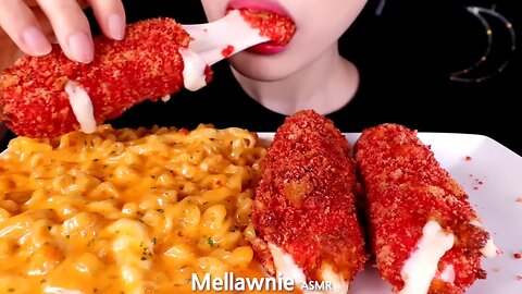 ASMR GIANT CHEETOS CHEESE STICKS, CHEESY CARBO FIRE NOODLE 대왕 치토스 치즈스틱, 까르보불닭EATING SOUNDS MUKBANG먹방
