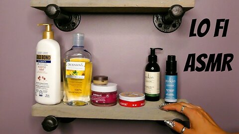 Lo-Fi ASMR Organizing a Bathroom Shelf (no talking, tapping, scratching, lid sounds)