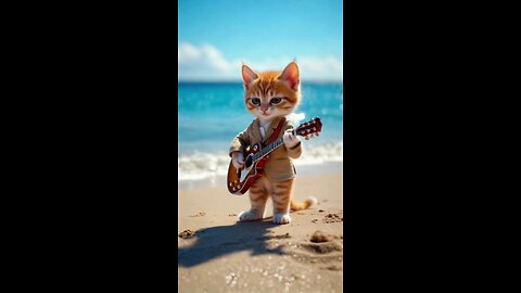 🎸🐱 When an orange kitten