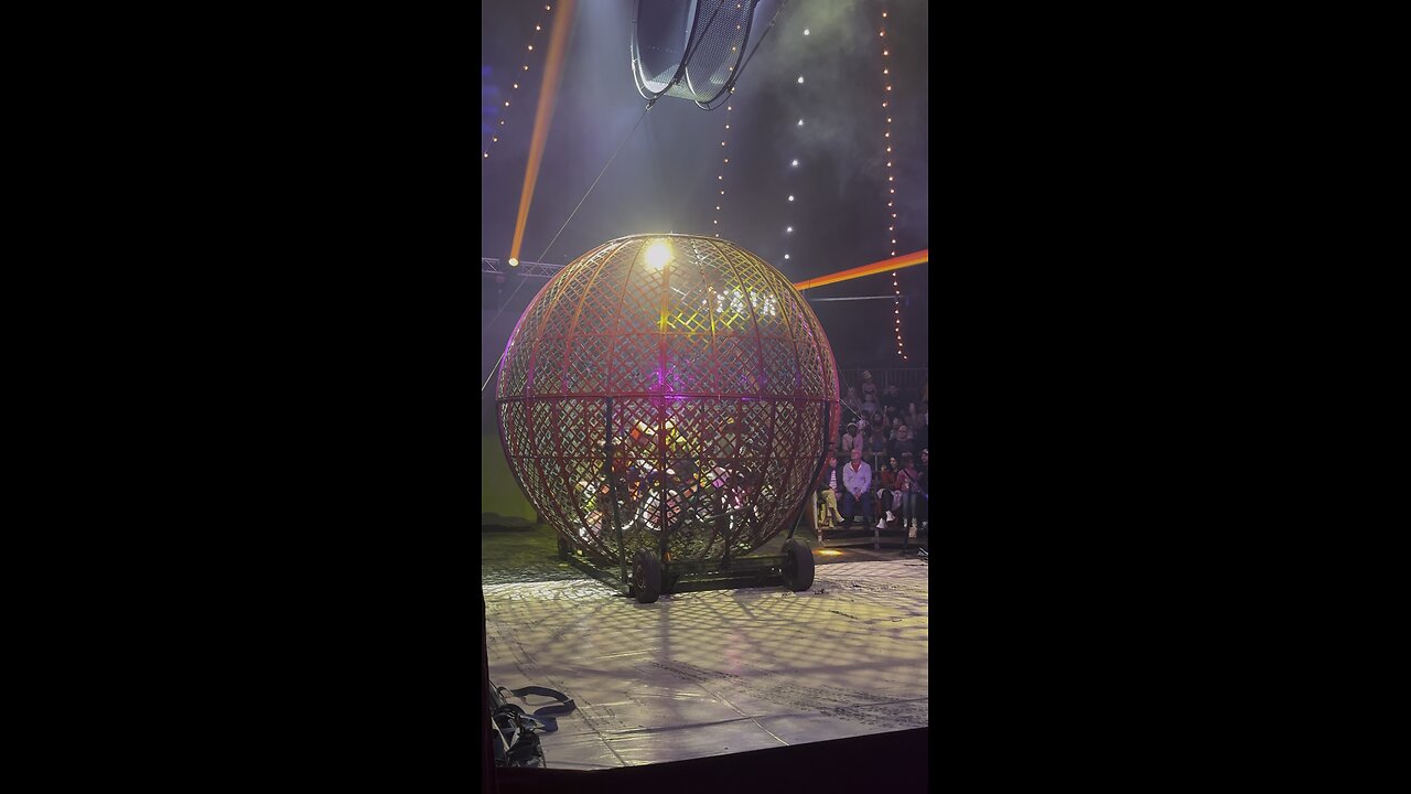 Globe of death Amazing trio motocross acrobatics