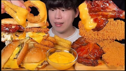 Hamburger crispy pistol leg + BBQ grilled chicken leg + cheese stick