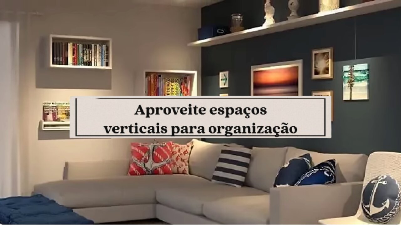 Como Utilizar o Espaço Vertical para Organizar sua Sala Pequena #shorts #sala #organização