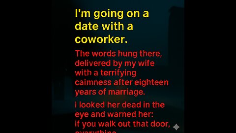 “I’m Going On A DATE With A COWORKER”… STBXW Said but WHAT Gave Her Such BOLDNESS?